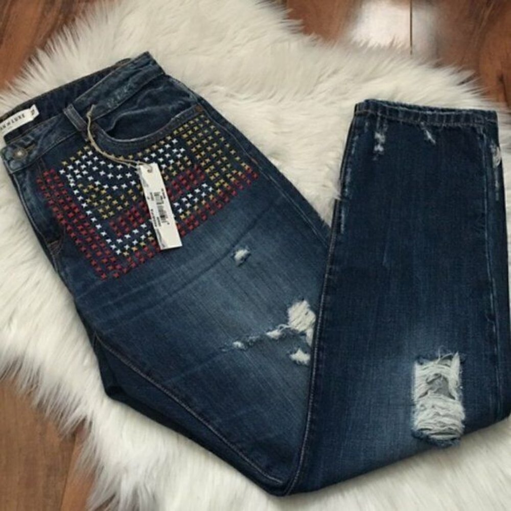Artisan de Luxe Size 25 Destroyed Jeans Premium 29.5 x 30 - Picture 2 of 15